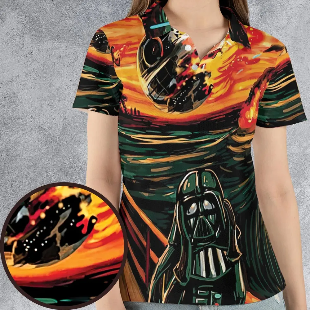 Vader Scream Darth Vader AOP Men/Women Polo Shirt - 4