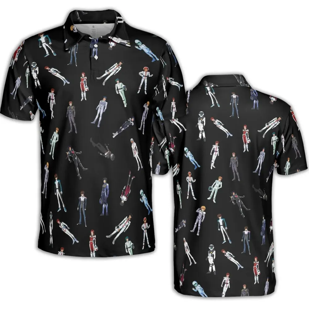 Gundam Pilot Suits Gundam Mobile AOP Men/Women Polo Shirt - 2
