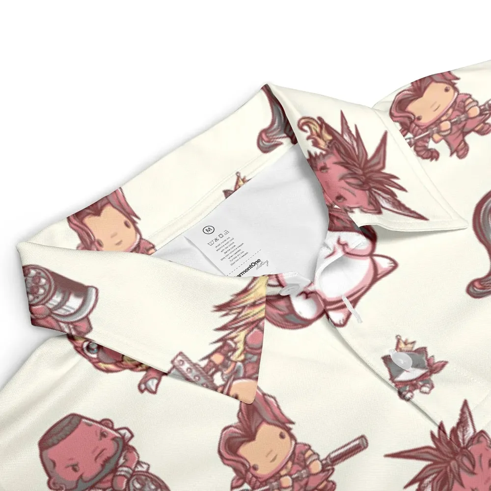 Cute Fantasy Final Fantasy AOP Men/Women Polo Shirt - 3