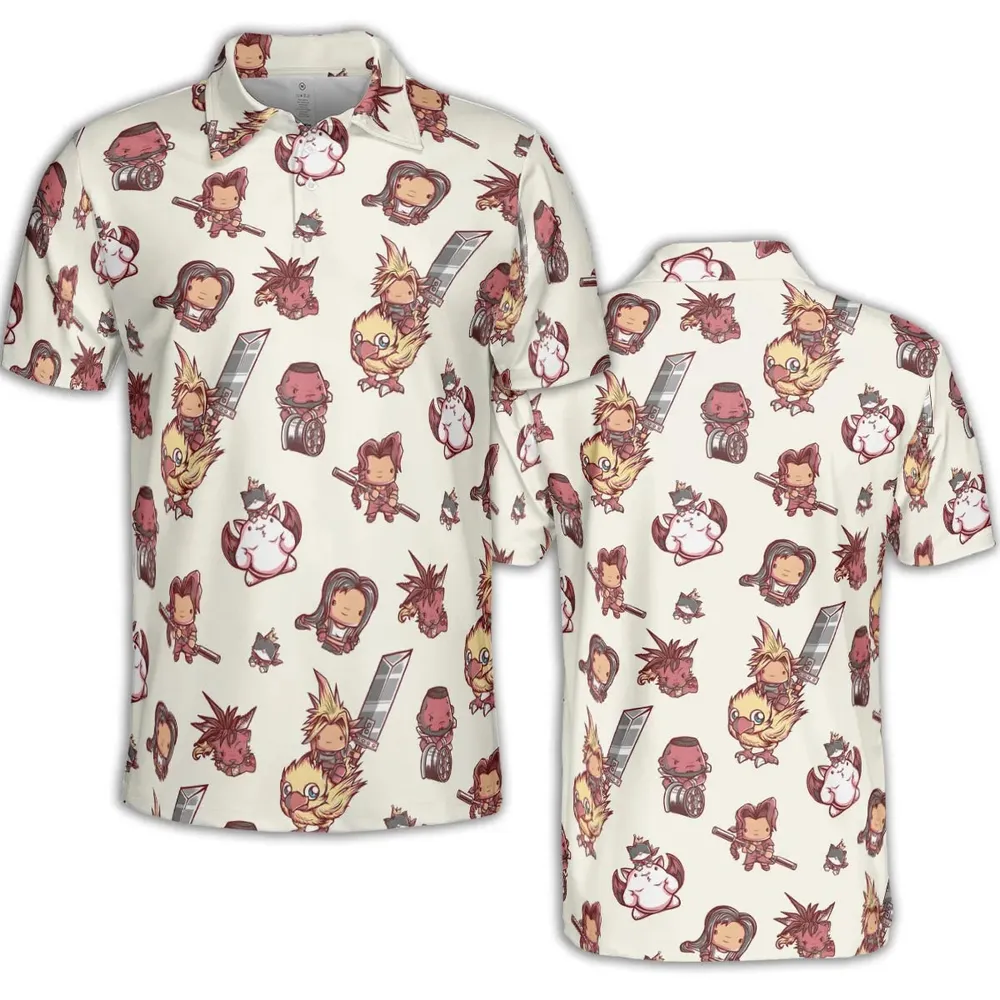 Cute Fantasy Final Fantasy AOP Men/Women Polo Shirt - 2
