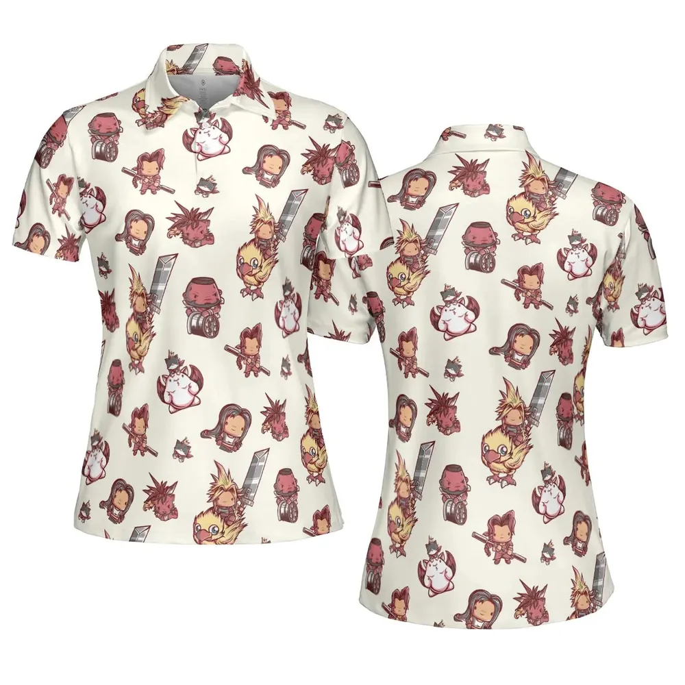 Cute Fantasy Final Fantasy AOP Men/Women Polo Shirt - 5