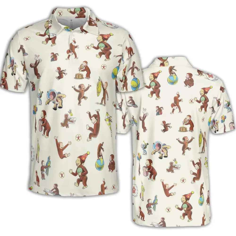 Riotsociety Curious George AOP Men/Women Polo Shirt - 2