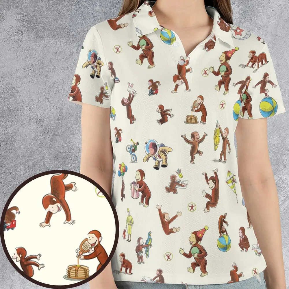 Riotsociety Curious George AOP Men/Women Polo Shirt - 4