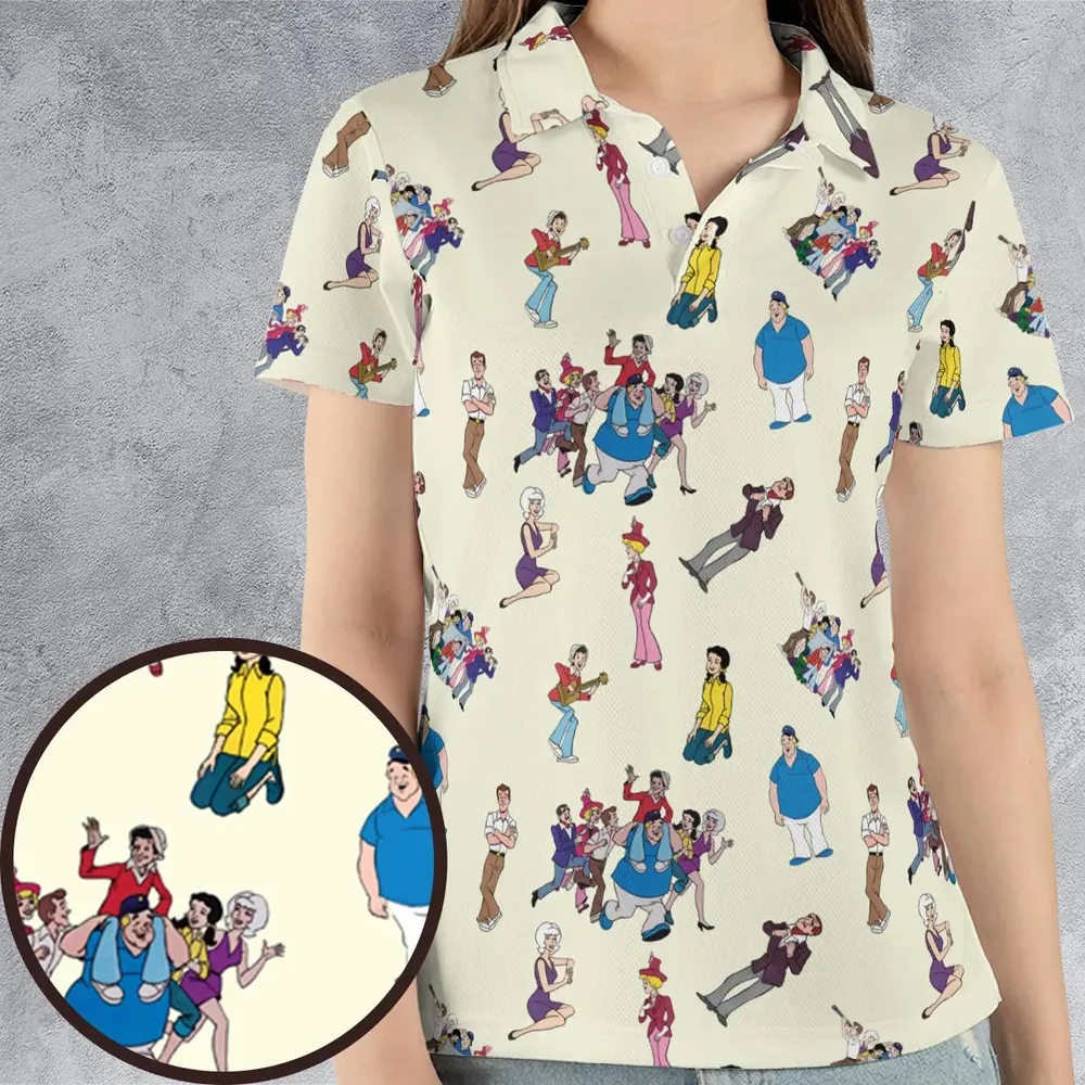 The New Adventures of Gilligan Pattern AOP Men/Women Polo Shirt - 4