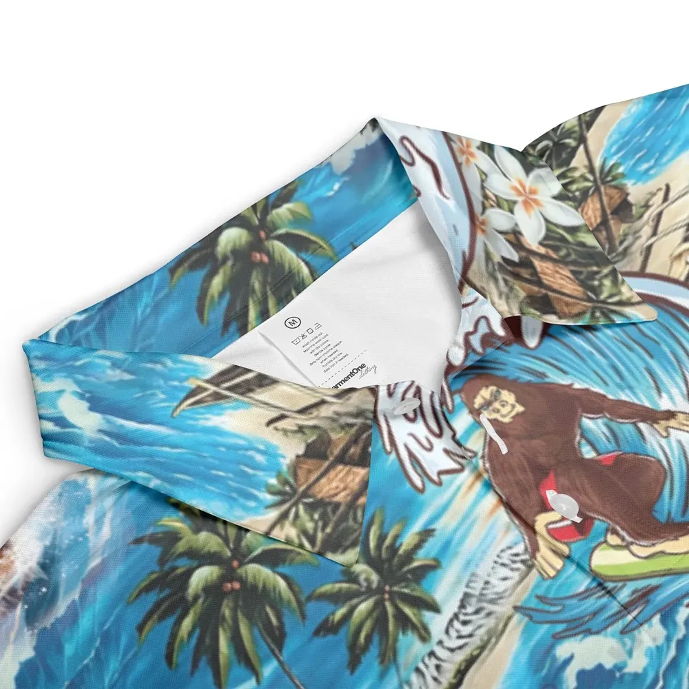 Bigfoot Surfing Summer Vibes AOP Men/Women Polo Shirt - 3