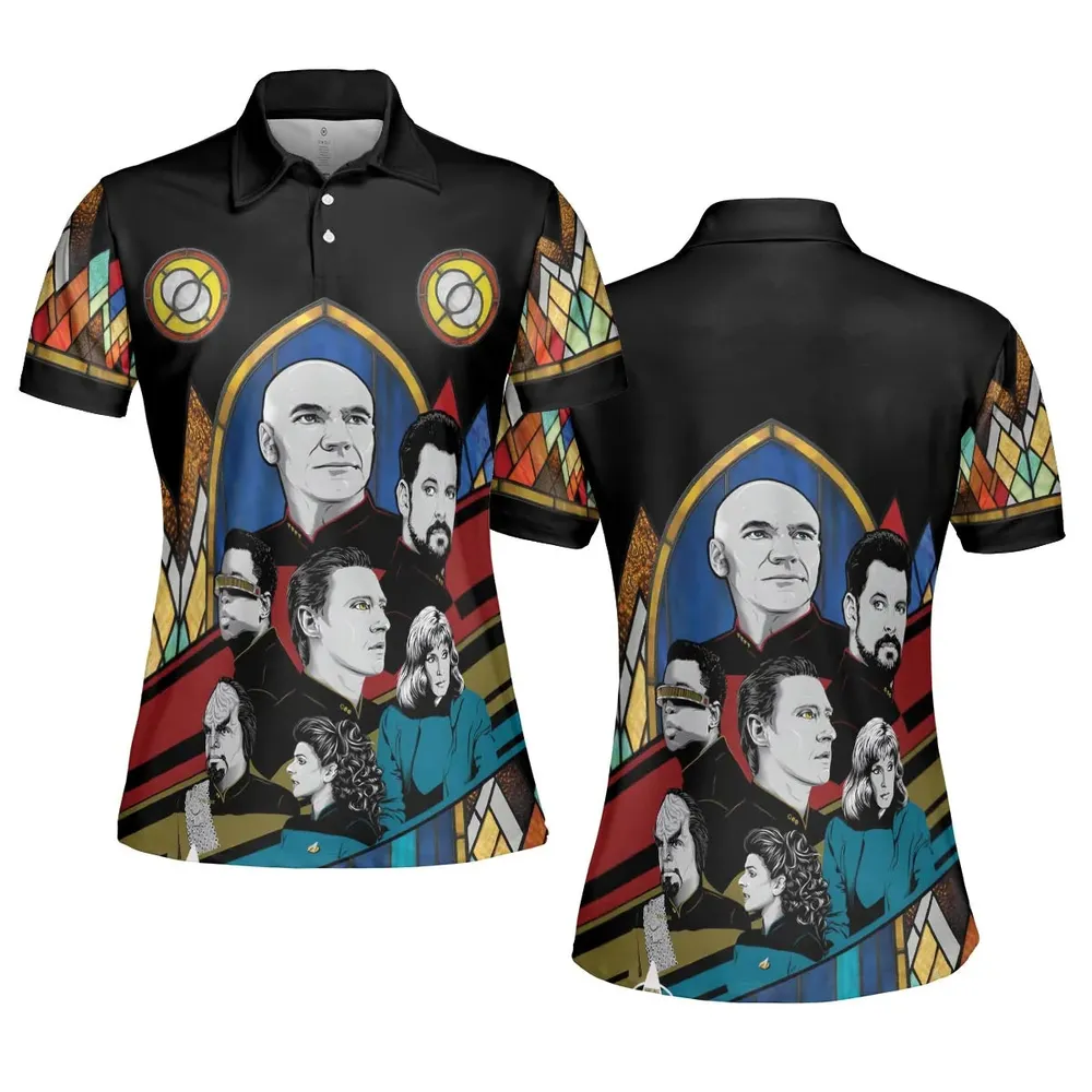 The Next Generation Star Trek AOP Men/Women Polo Shirt - 5
