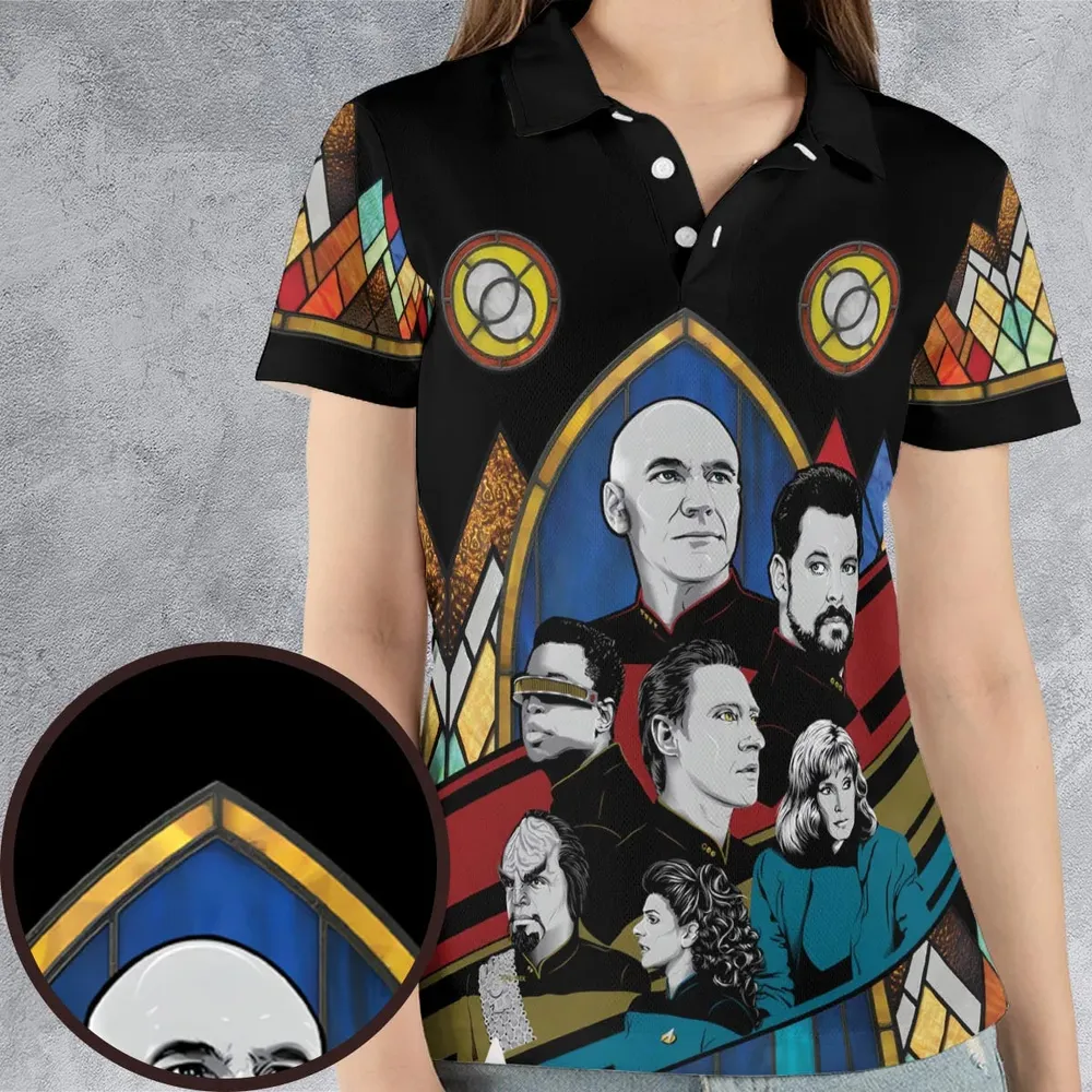 The Next Generation Star Trek AOP Men/Women Polo Shirt - 4