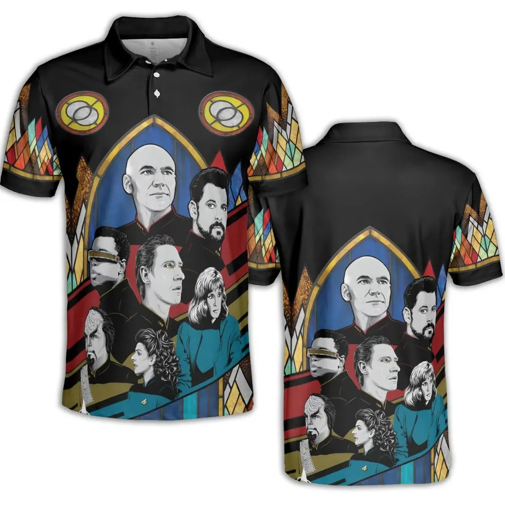 The Next Generation Star Trek AOP Men/Women Polo Shirt - 2