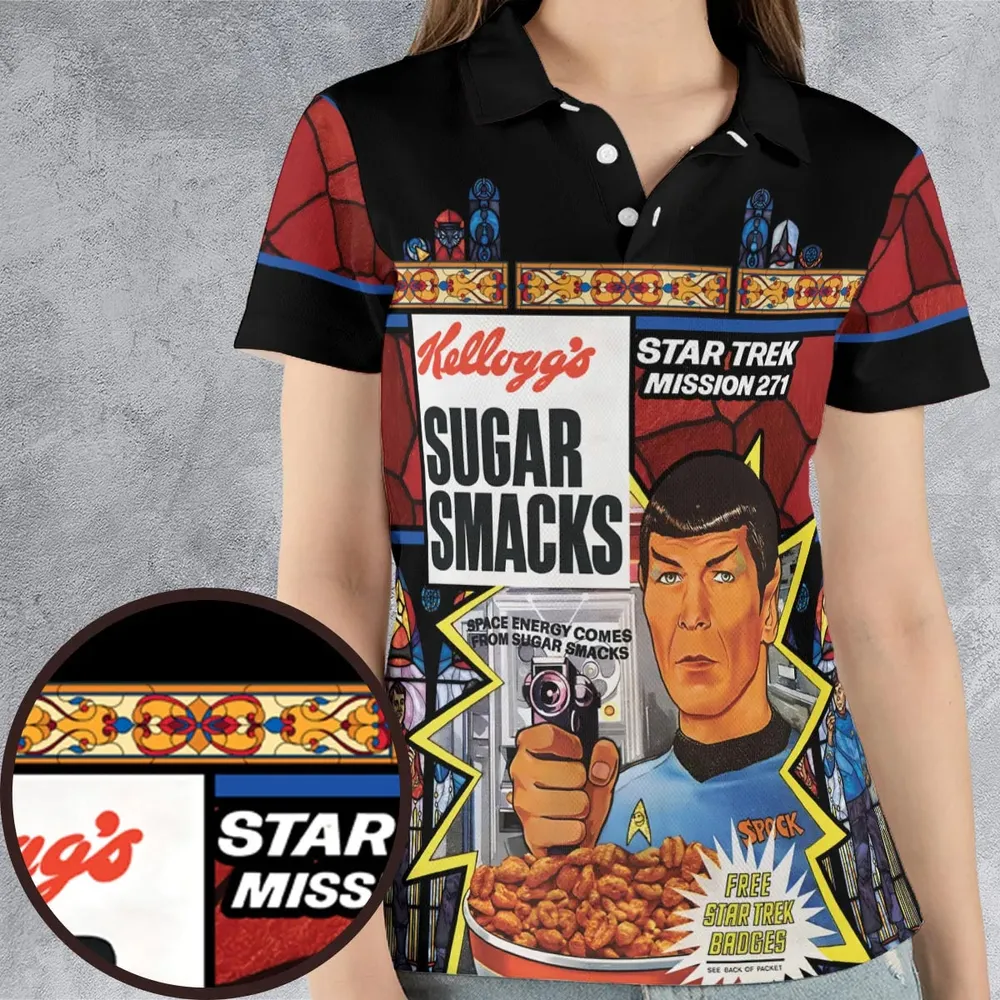 Sugar Smacks Star Trek AOP Men/Women Polo Shirt - 4