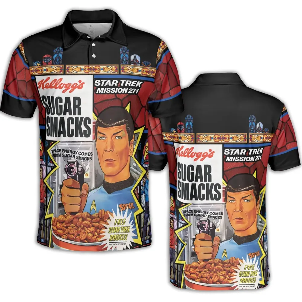 Sugar Smacks Star Trek AOP Men/Women Polo Shirt - 2