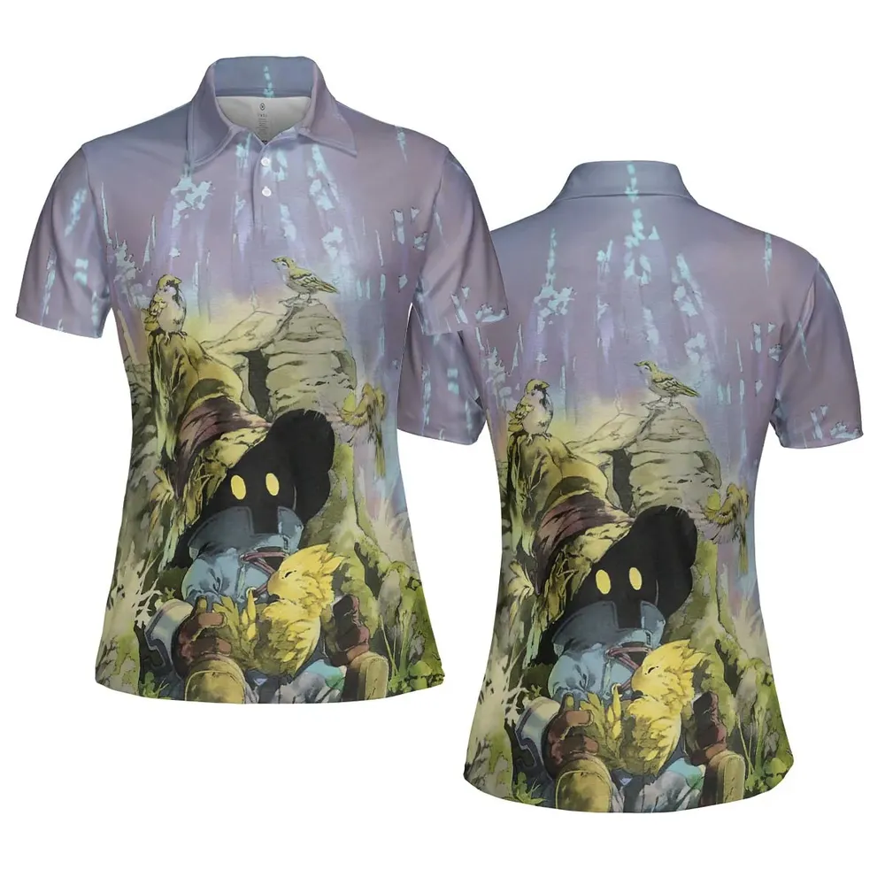 Vivi Rain Final Fantasy AOP Men/Women Polo Shirt - 5