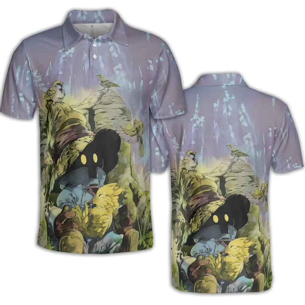 Vivi Rain Final Fantasy AOP Men/Women Polo Shirt - 2