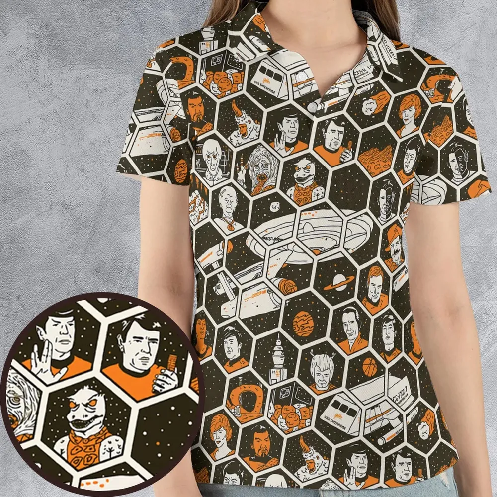 TrekToon Star Trek Hive Pattern AOP Men/Women Polo Shirt - 4