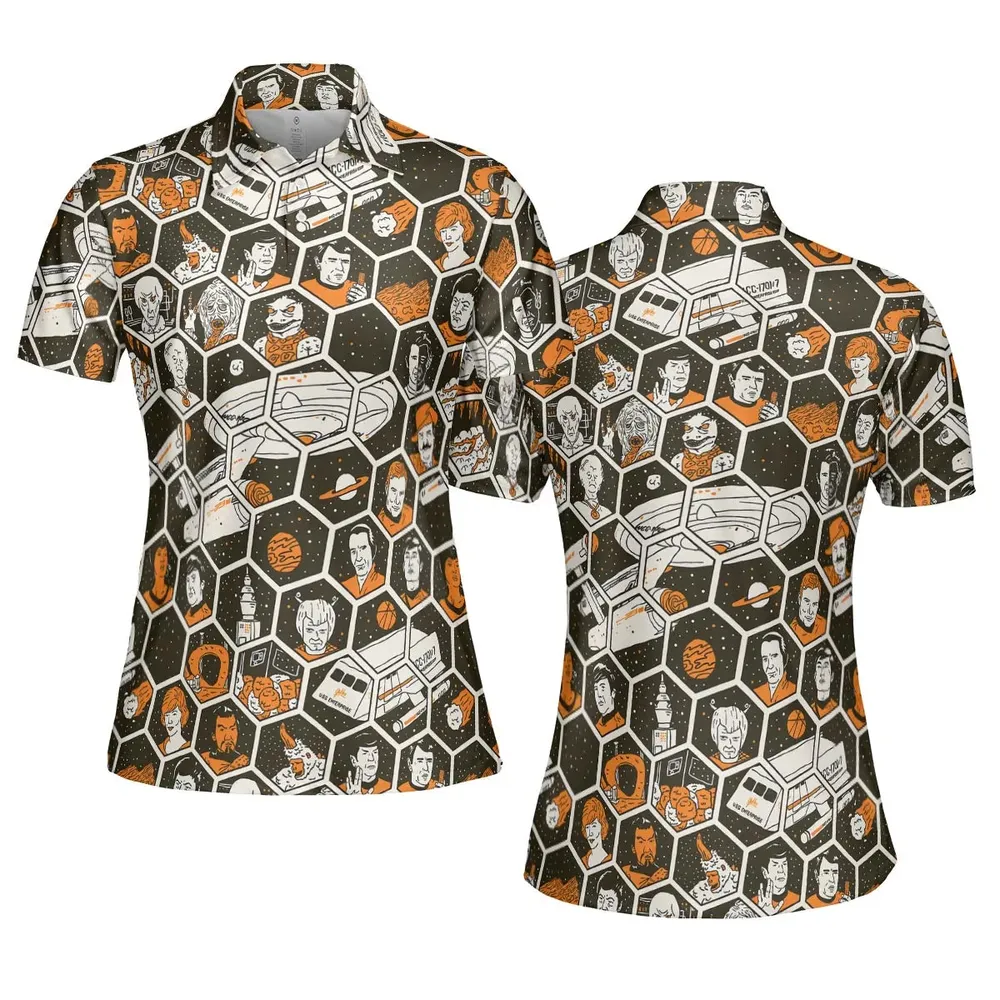 TrekToon Star Trek Hive Pattern AOP Men/Women Polo Shirt - 5