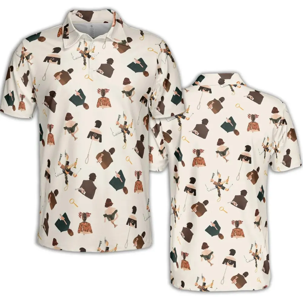 Clue The Movie Characters Pattern AOP Men/Women Polo Shirt - 2