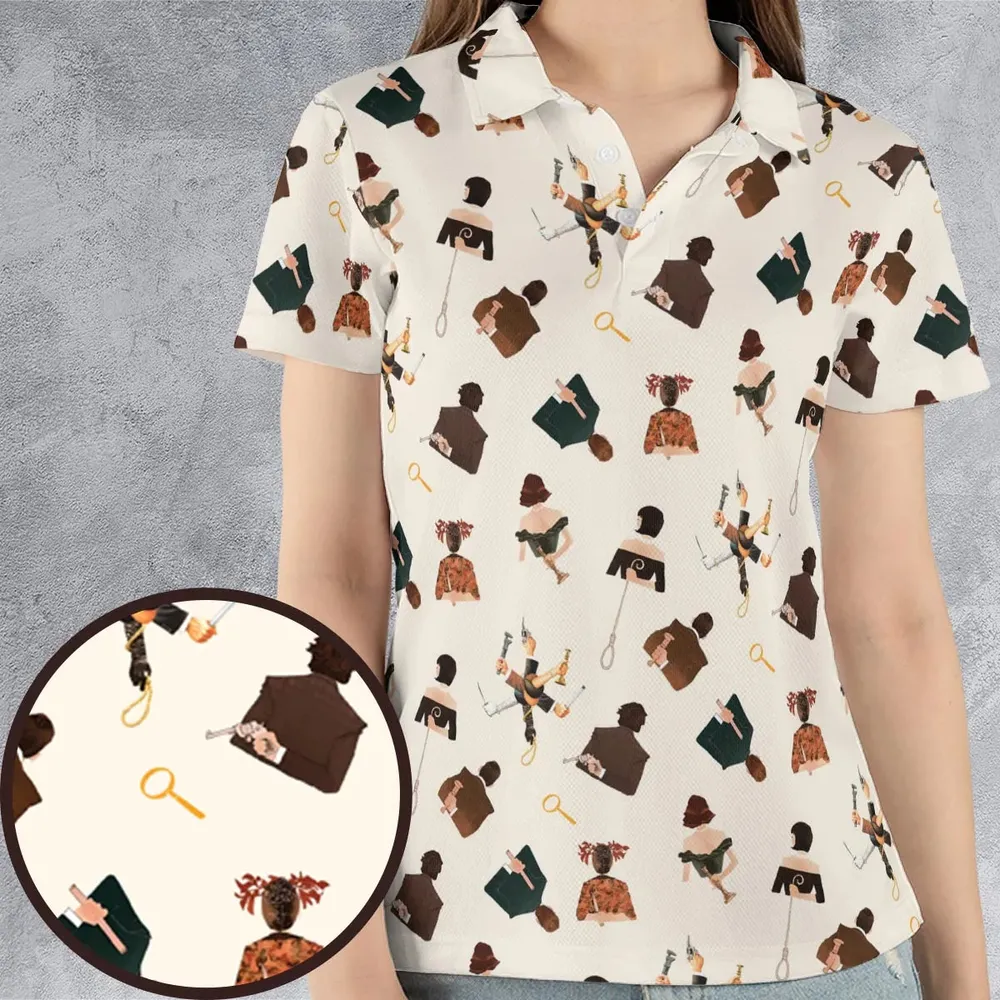 Clue The Movie Characters Pattern AOP Men/Women Polo Shirt - 4