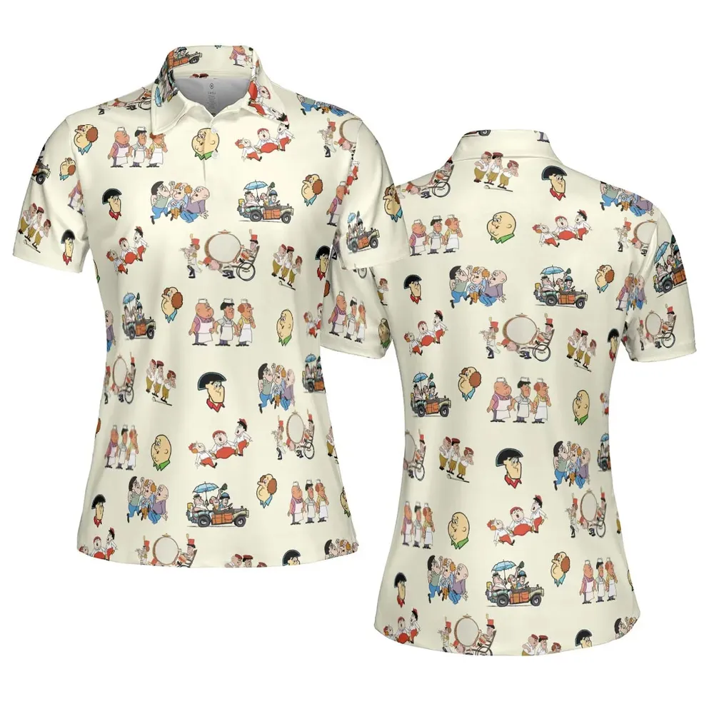 Three Stooges Cartoon 1965 AOP Men/Women Polo Shirt - 5