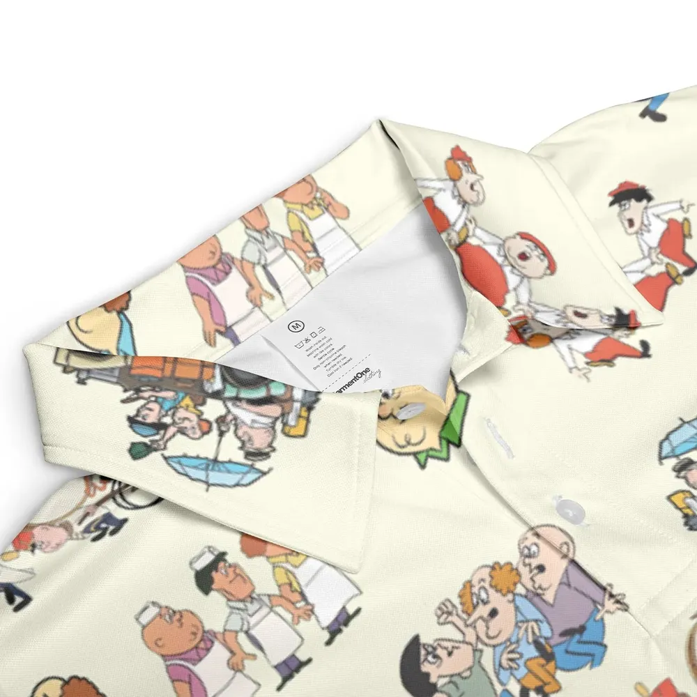 Three Stooges Cartoon 1965 AOP Men/Women Polo Shirt - 3
