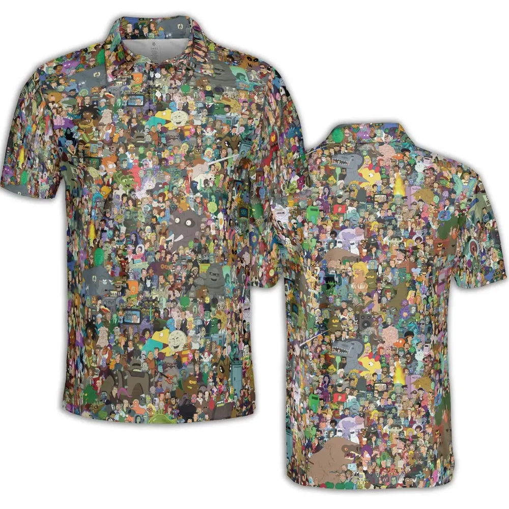 Futurama Characters AOP Men/Women Polo Shirt - 2