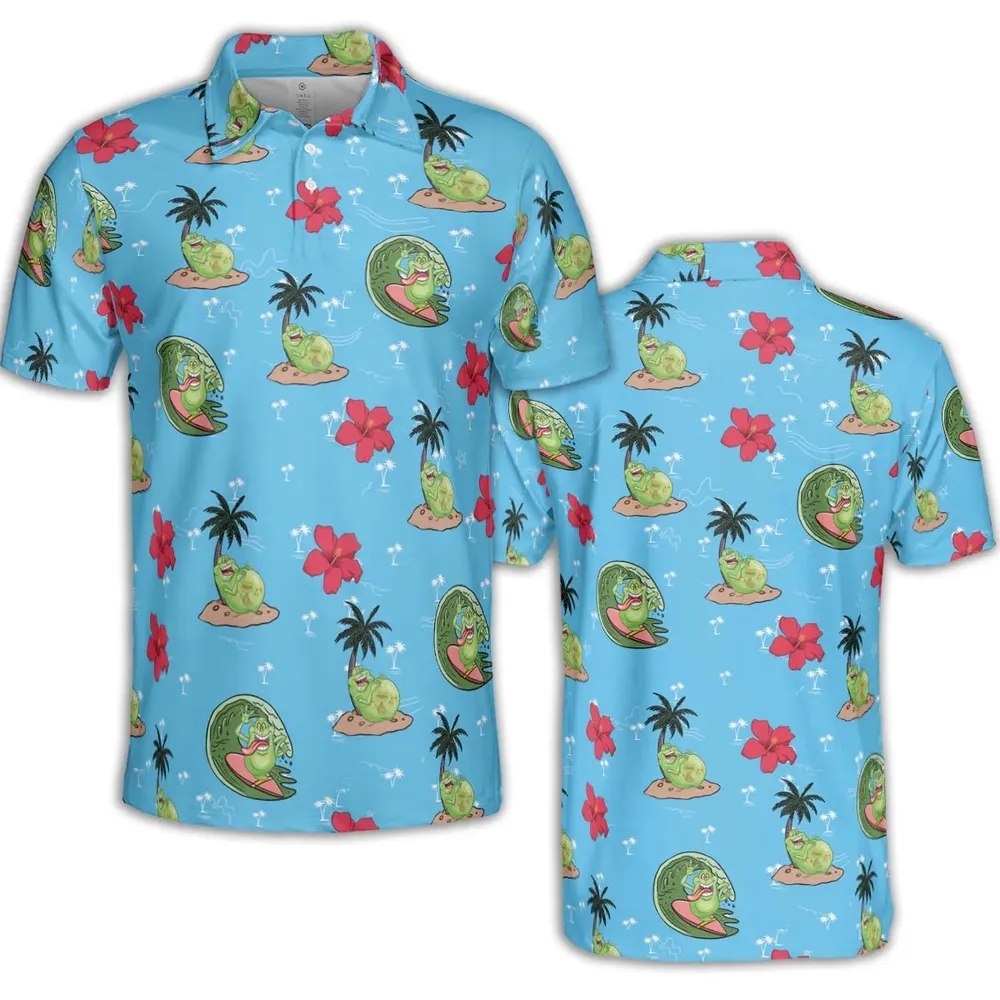 Ghostbusters Slimer Summer Vibes AOP Men/Women Polo Shirt - 2