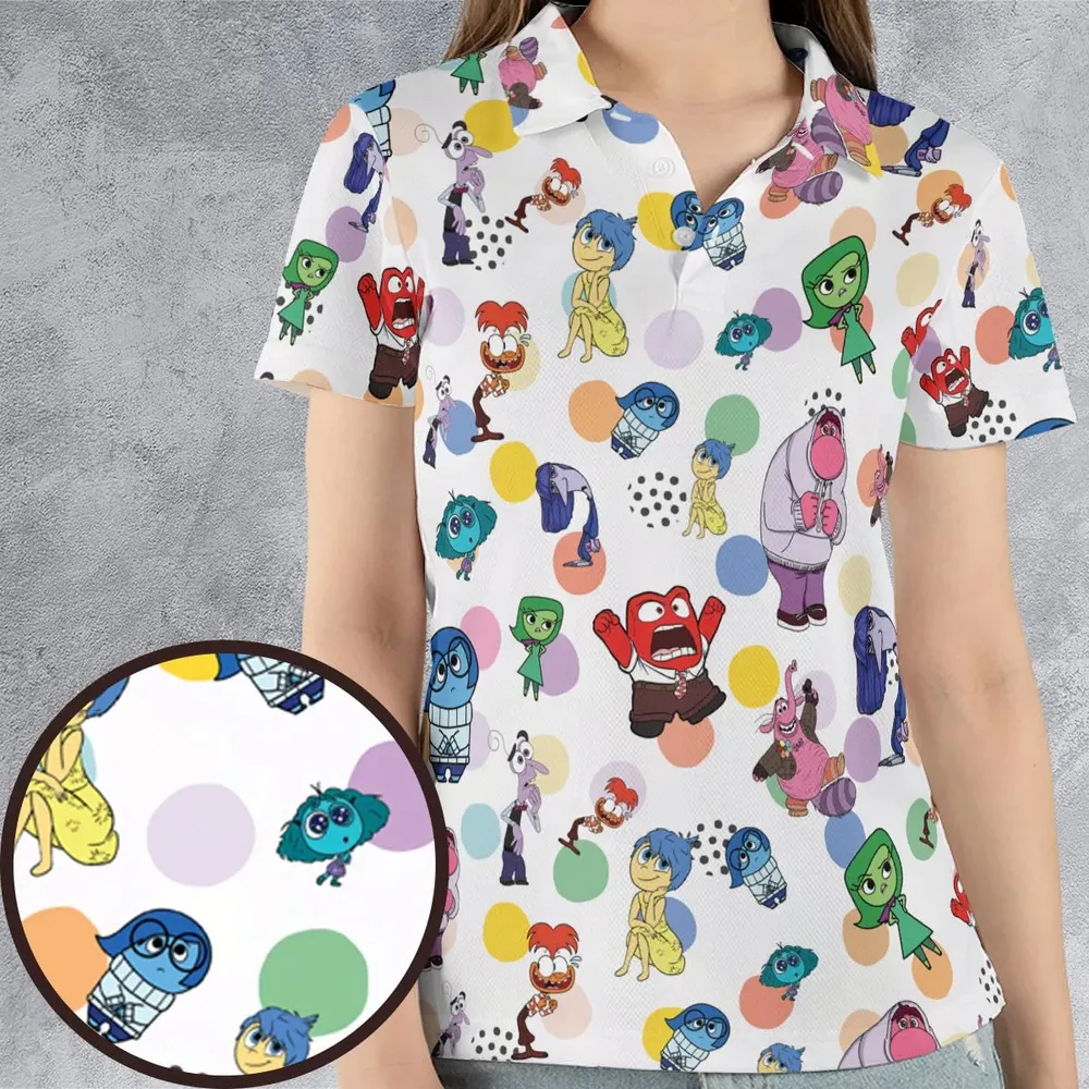 Emotion Characters Inside Out AOP Men/Women Polo Shirt - 4