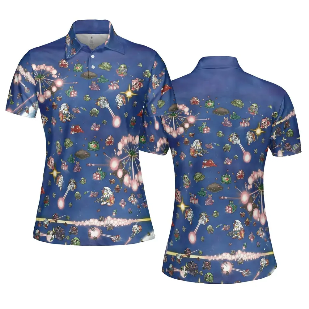 SD Gundam Battle AOP Men/Women Polo Shirt - 5