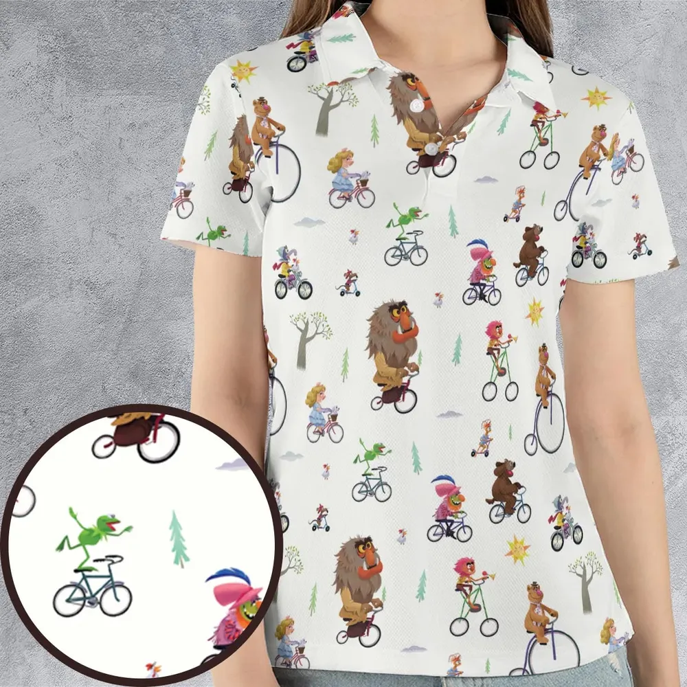 The Muppet Movie Bike Scene AOP Men/Women Polo Shirt - 4