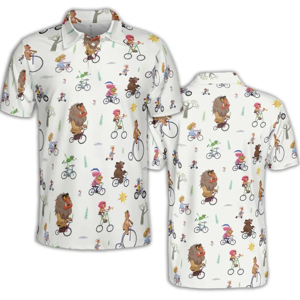 The Muppet Movie Bike Scene AOP Men/Women Polo Shirt - 2