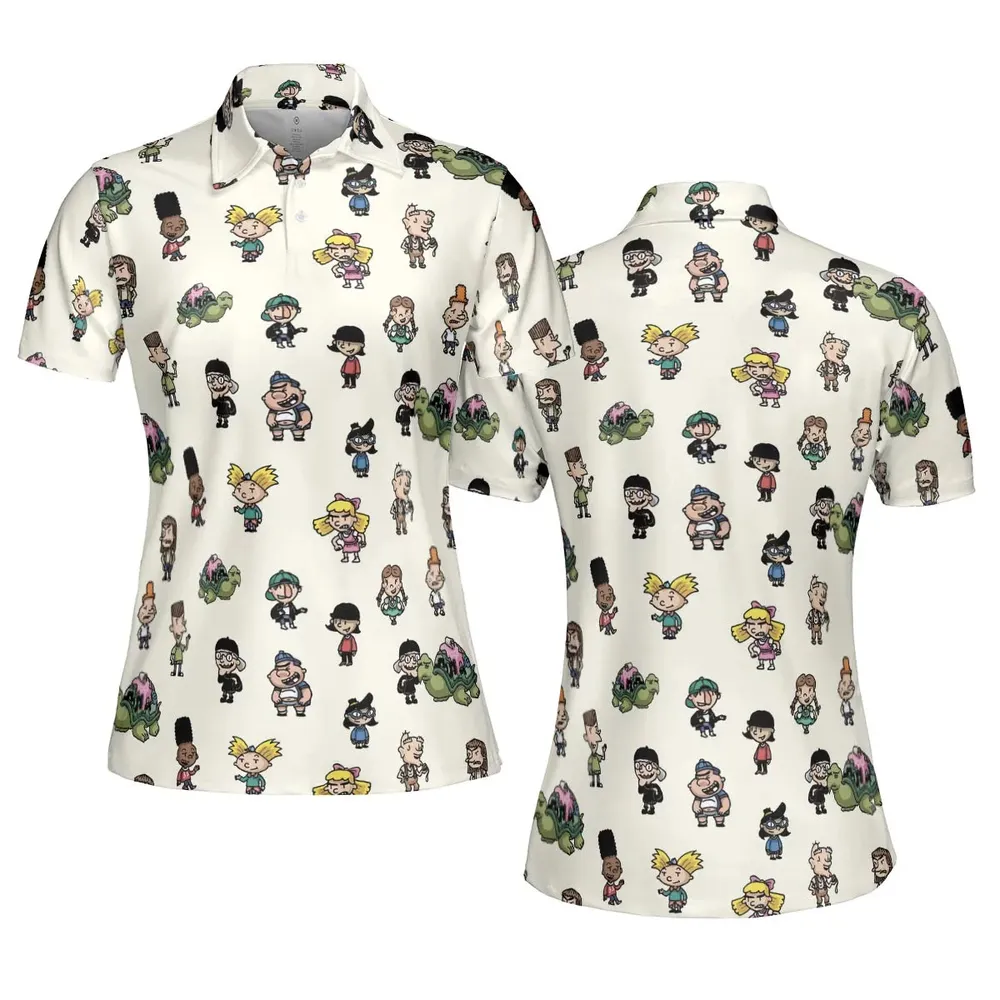 Hey Arnold Characters AOP Men/Women Polo Shirt - 5