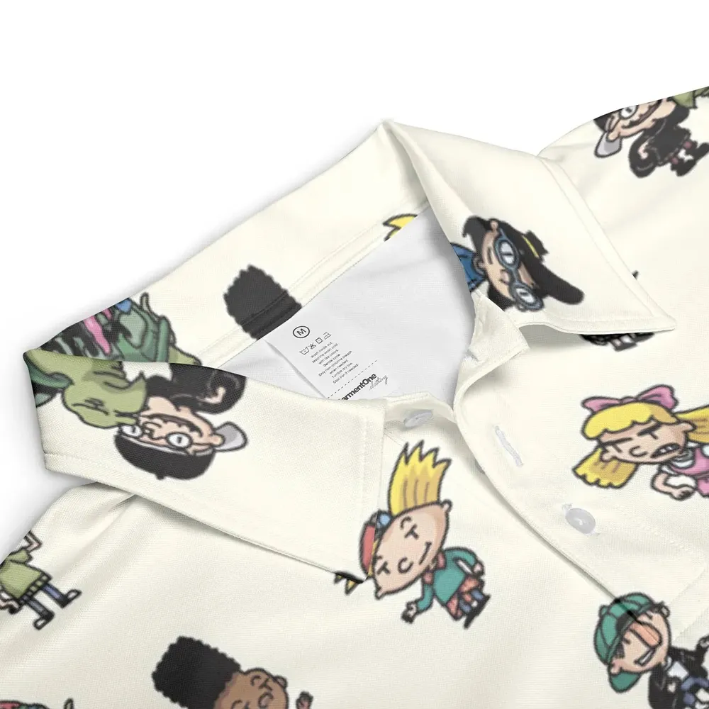 Hey Arnold Characters AOP Men/Women Polo Shirt - 3