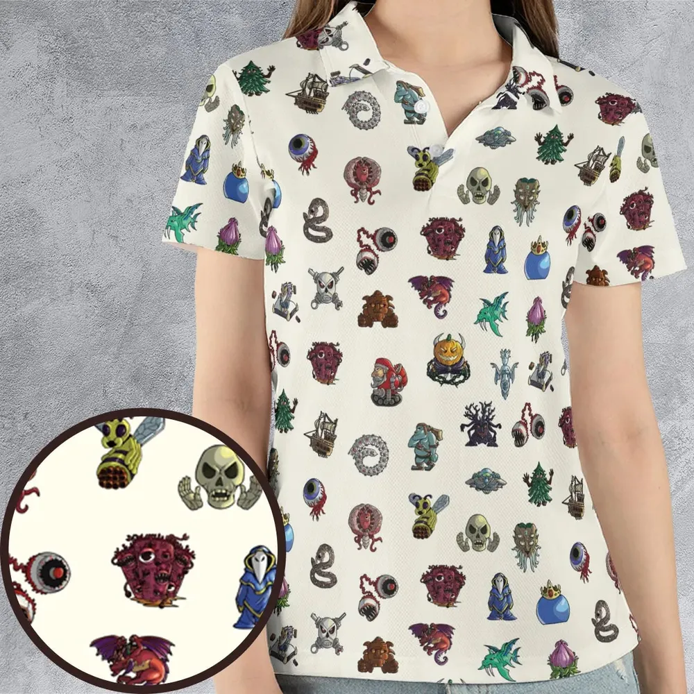 Terrarias All Bosses Terraria AOP Men/Women Polo Shirt - 4