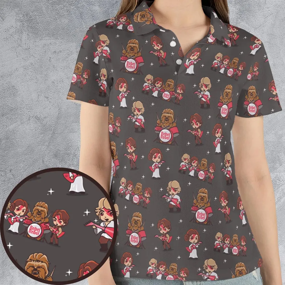 Rebel Band Star Wars AOP Men/Women Polo Shirt - 4