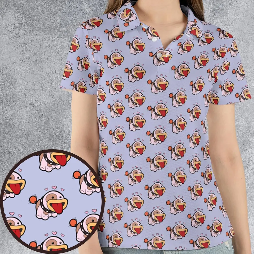 Poochy From Super Mario AOP Men/Women Polo Shirt - 4