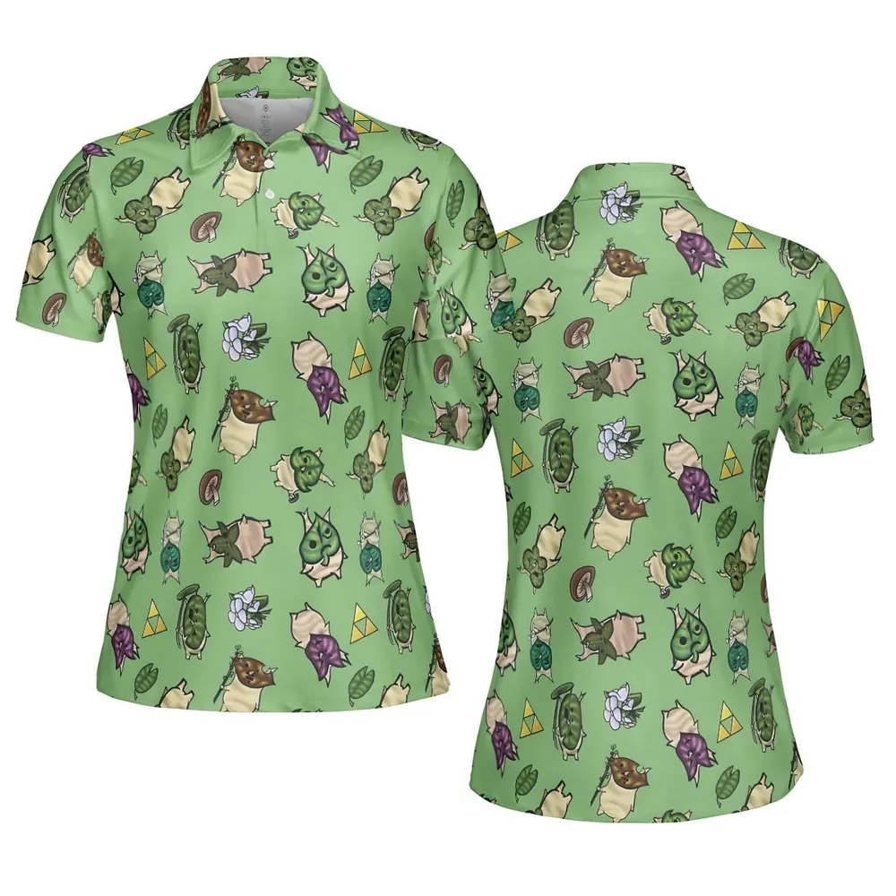 Korok Style The Legend of Zelda AOP Men/Women Polo Shirt - 5