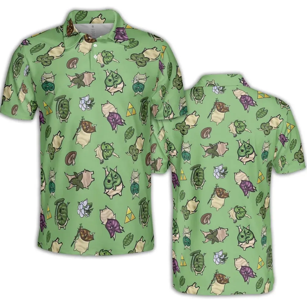 Korok Style The Legend of Zelda AOP Men/Women Polo Shirt - 2