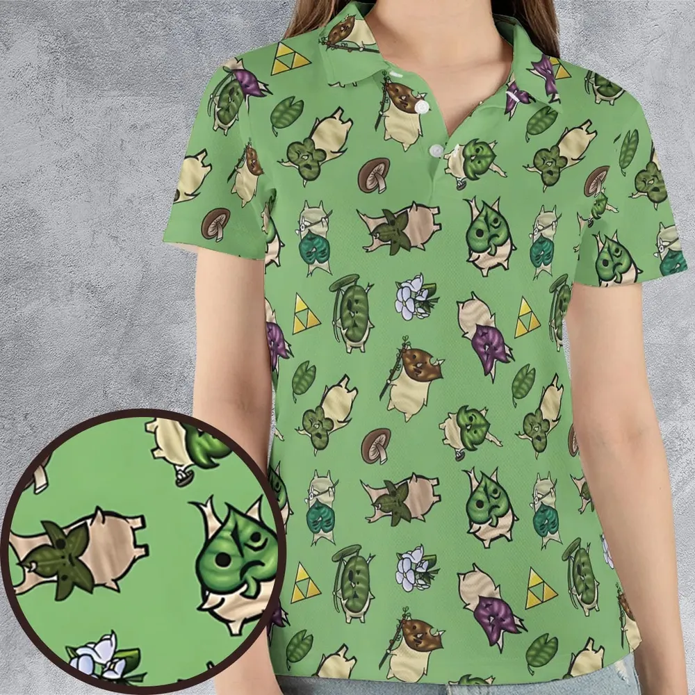 Korok Style The Legend of Zelda AOP Men/Women Polo Shirt - 4