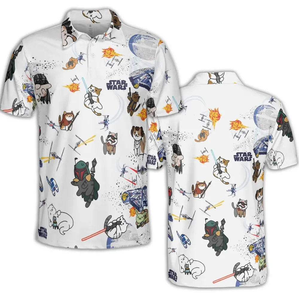 Star Wars Cats AOP Men/Women Polo Shirt - 2