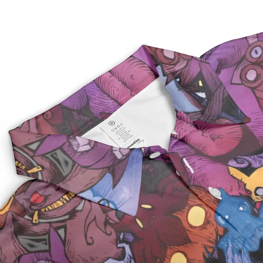 Scaries Poison Pokemon AOP Men/Women Polo Shirt - 3