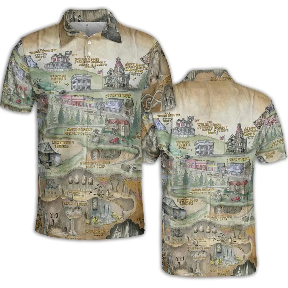 The Goonies Adventure Map AOP Men/Women Polo Shirt - 2