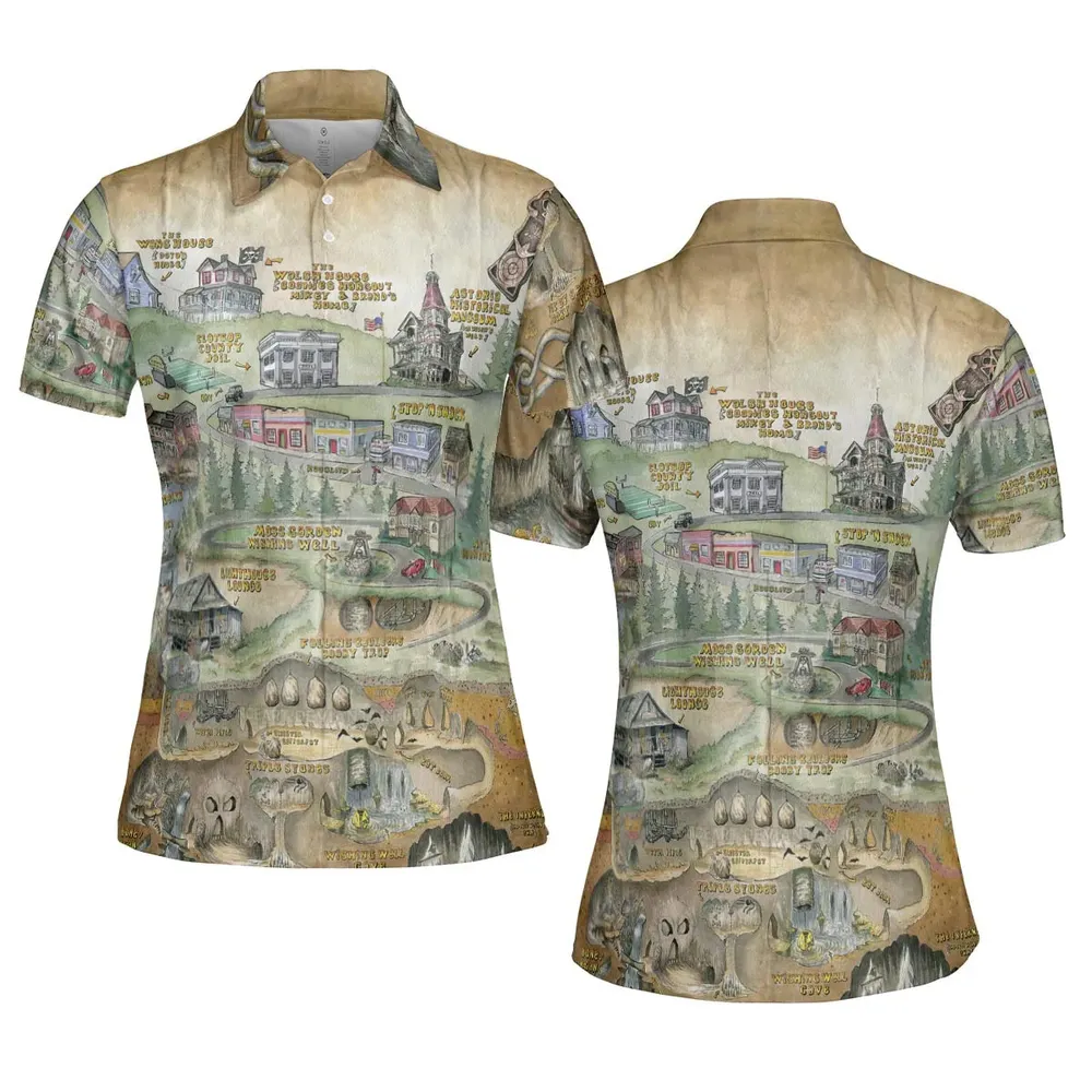 The Goonies Adventure Map AOP Men/Women Polo Shirt - 5