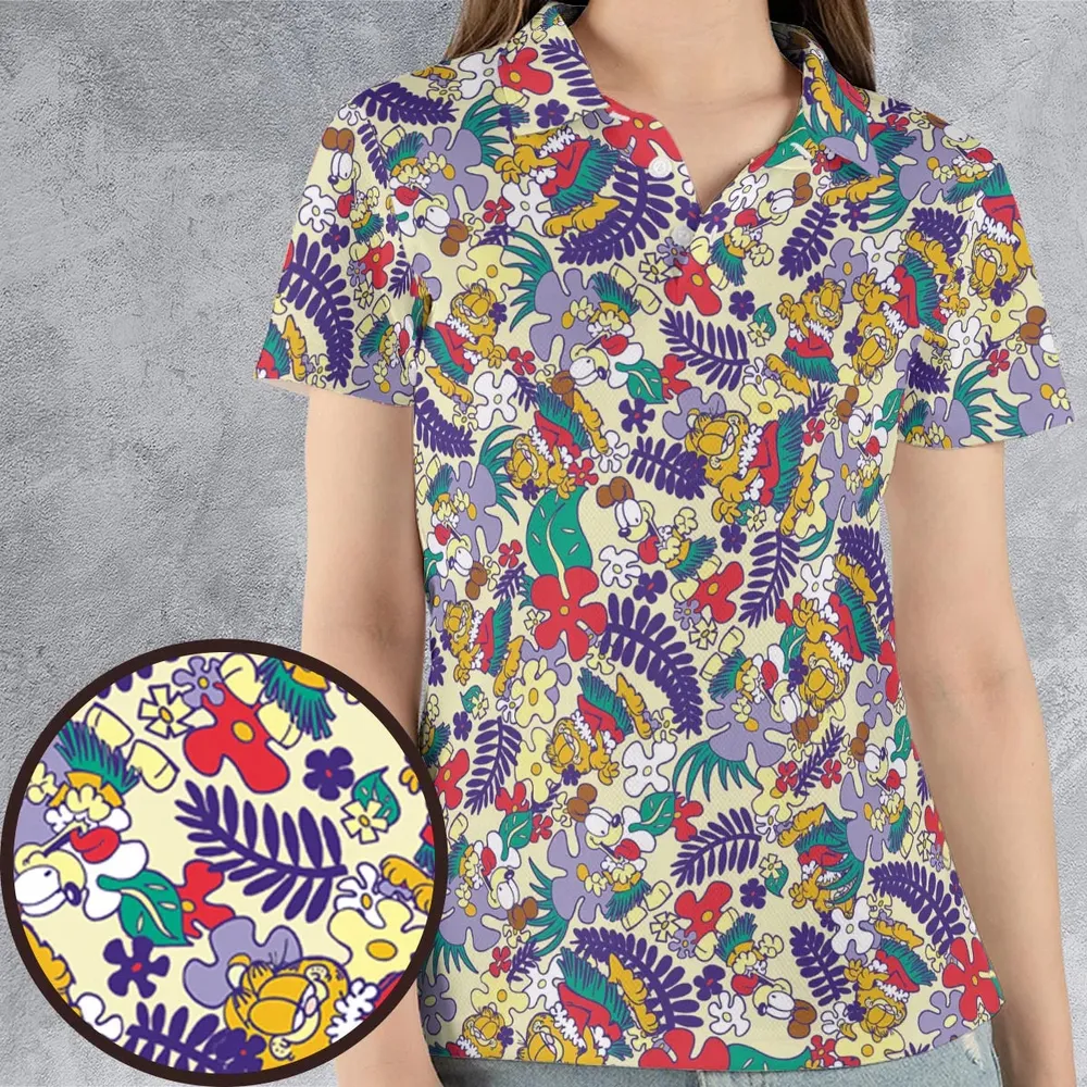 Aloha Garfield And Odie AOP Men/Women Polo Shirt - 4