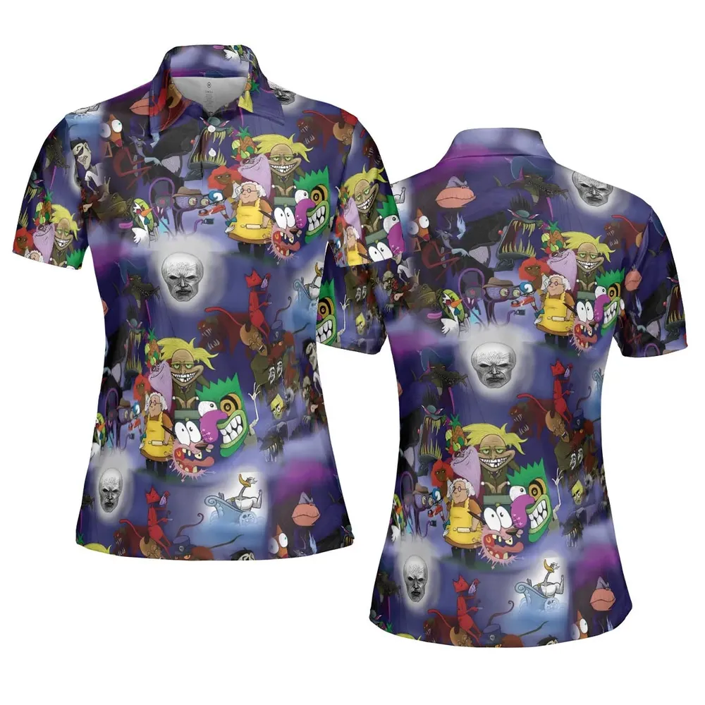 Fearless Courage the Cowardly Dog AOP Men/Women Polo Shirt - 5