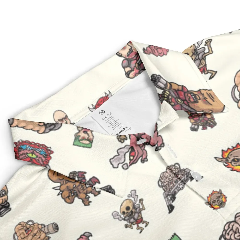 Doom Chibi Characters AOP Men/Women Polo Shirt - 3