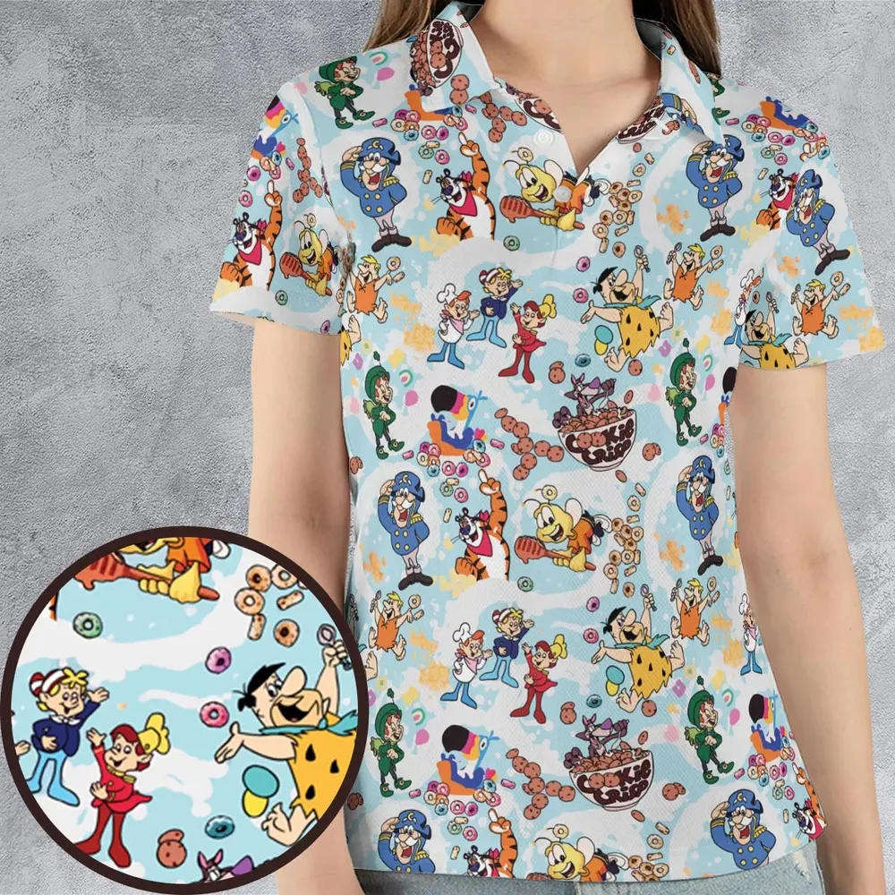 Cereal Favs Large Scale AOP Men/Women Polo Shirt - 4
