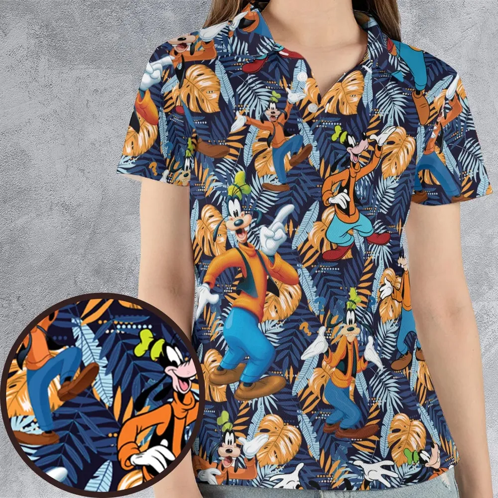 Goofy Aloha AOP Men/Women Polo Shirt - 4