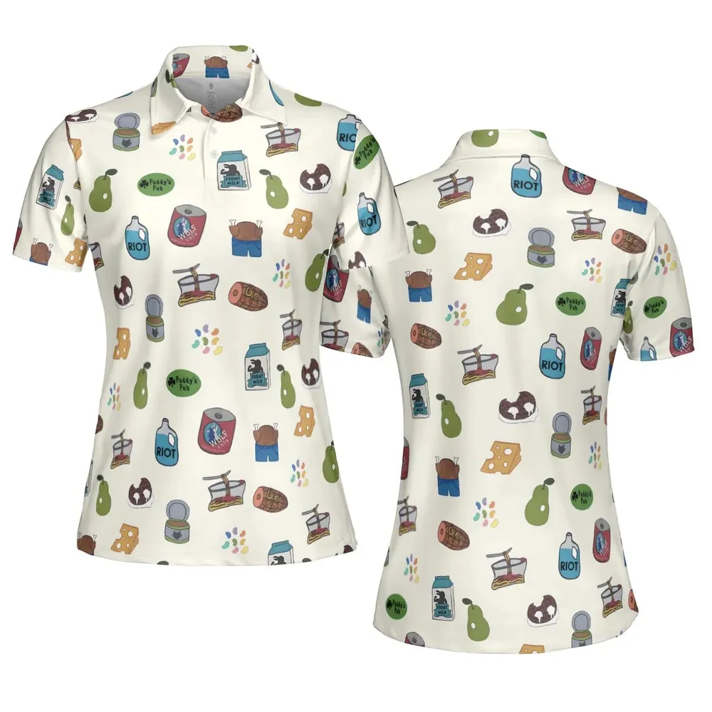 The Food of It's Always Sunny In Philadelphia AOP Men/Women Polo Shirt - 5