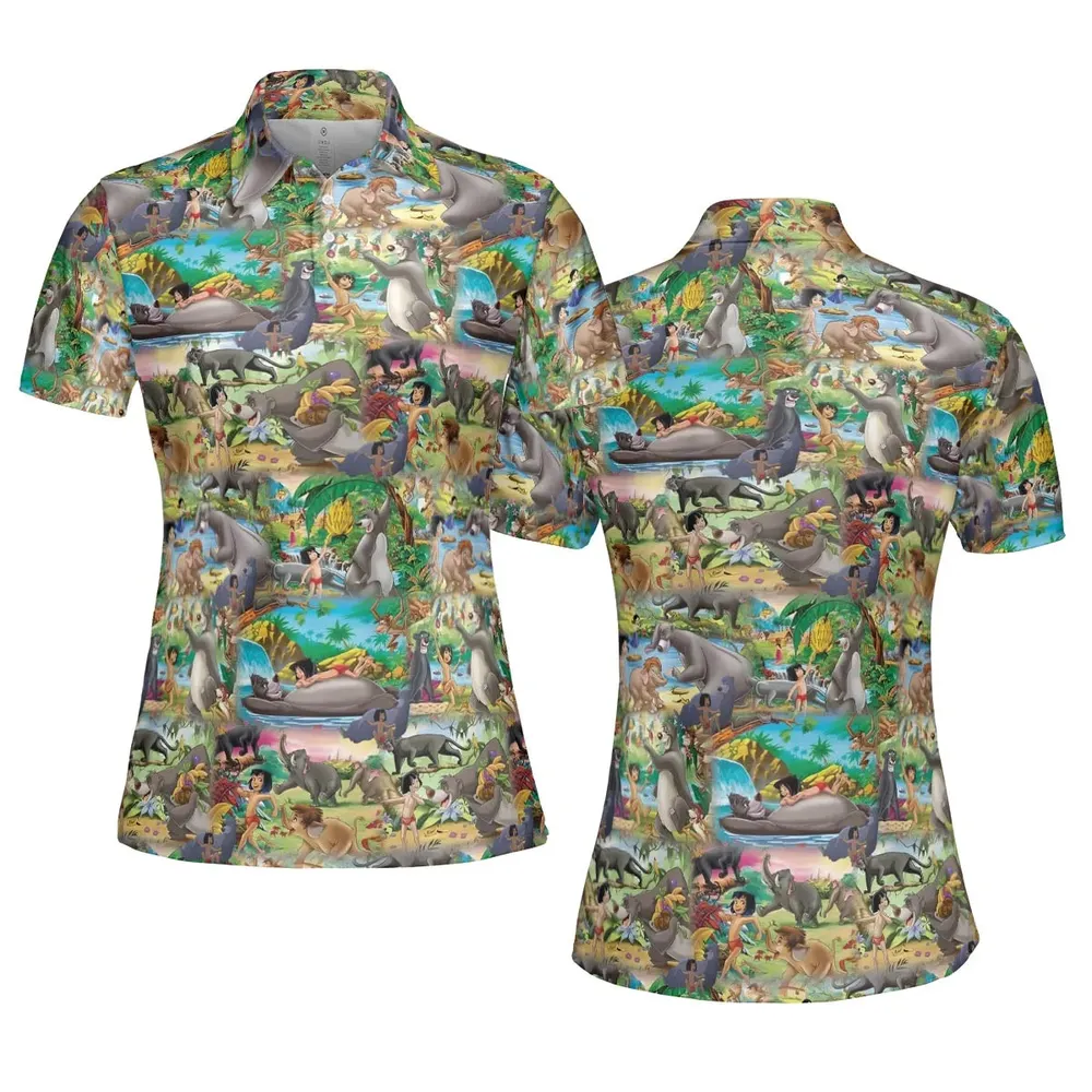 The Jungle Book Rudyard Kipling Seamless AOP Men/Women Polo Shirt - 5