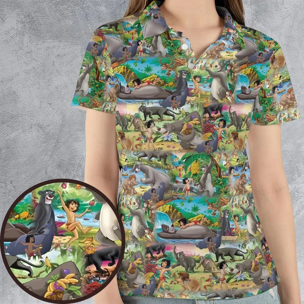 The Jungle Book Rudyard Kipling Seamless AOP Men/Women Polo Shirt - 4