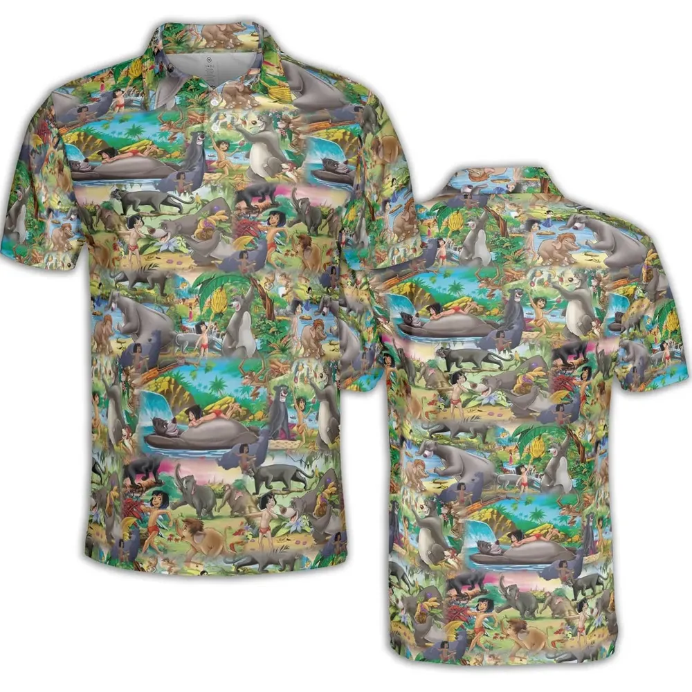 The Jungle Book Rudyard Kipling Seamless AOP Men/Women Polo Shirt - 2