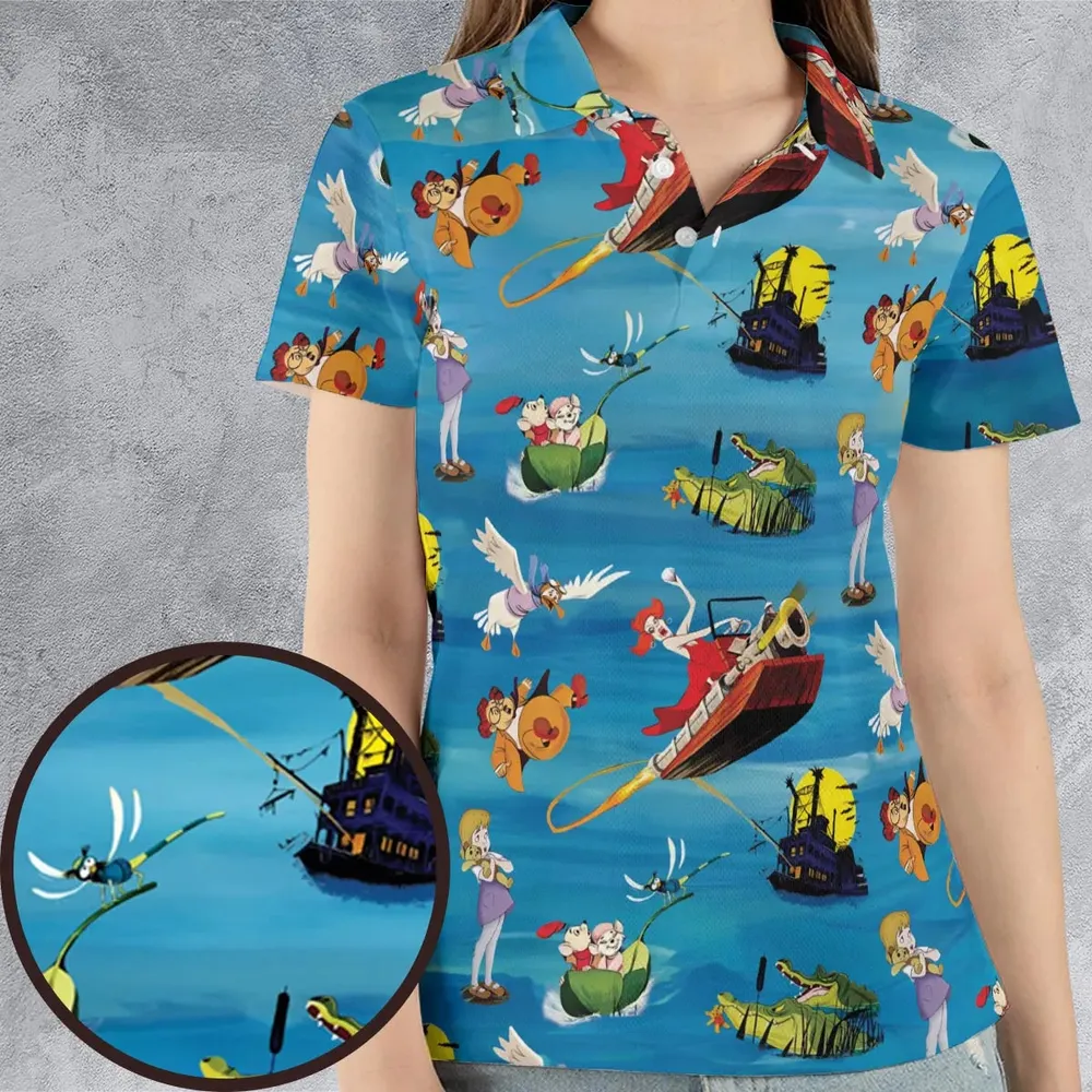 Chasing The Rescuers Characters AOP Men/Women Polo Shirt - 4